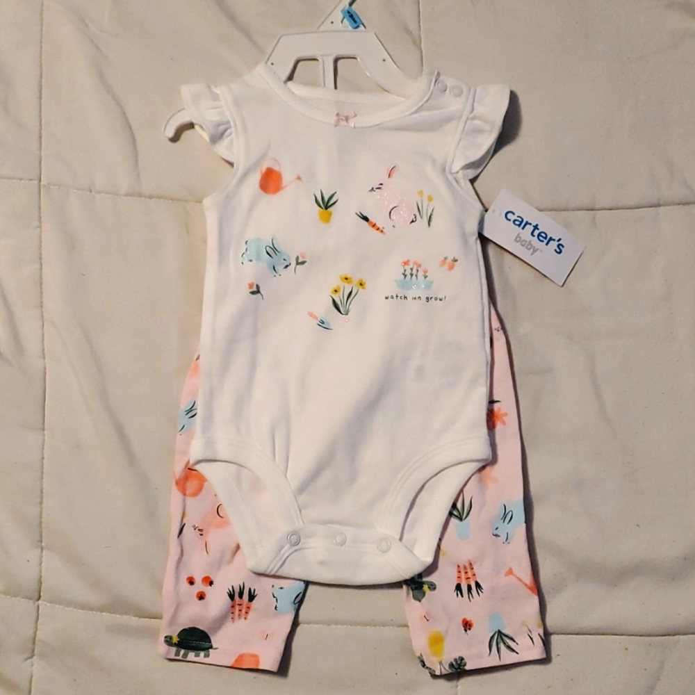 Carters 6 month White & Pink outfit
